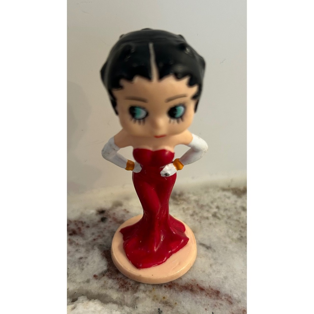 Vintage‎ Betty Boop 1990 Red Dress Figurine (Rare) 3"